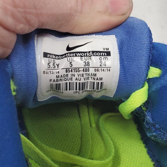 Nike Womens Lunarglide 6 654155-400 Blue Running Shoes Sneakers Size 5.5Y - Picture 11 of 11